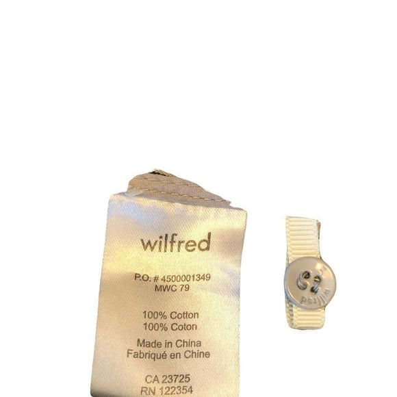 Aritzia Wilfred Free Denim & White Pin Stripe Mini Dress EUC - Picture 12 of 13